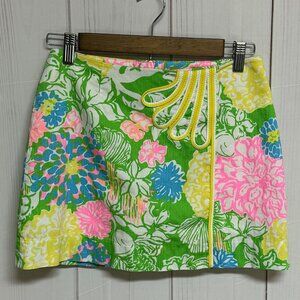 Lilly Pulitzer Jasmine Skort – Hibiscus Stroll – Size 00 – EUC